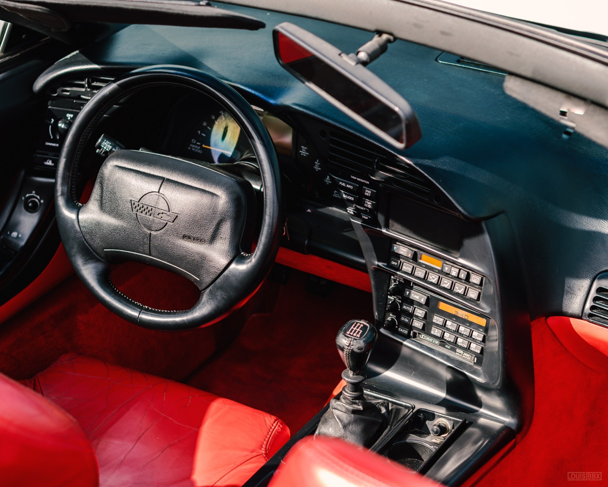 Corvette Cabriolet C4 LT1 intérieur rouge